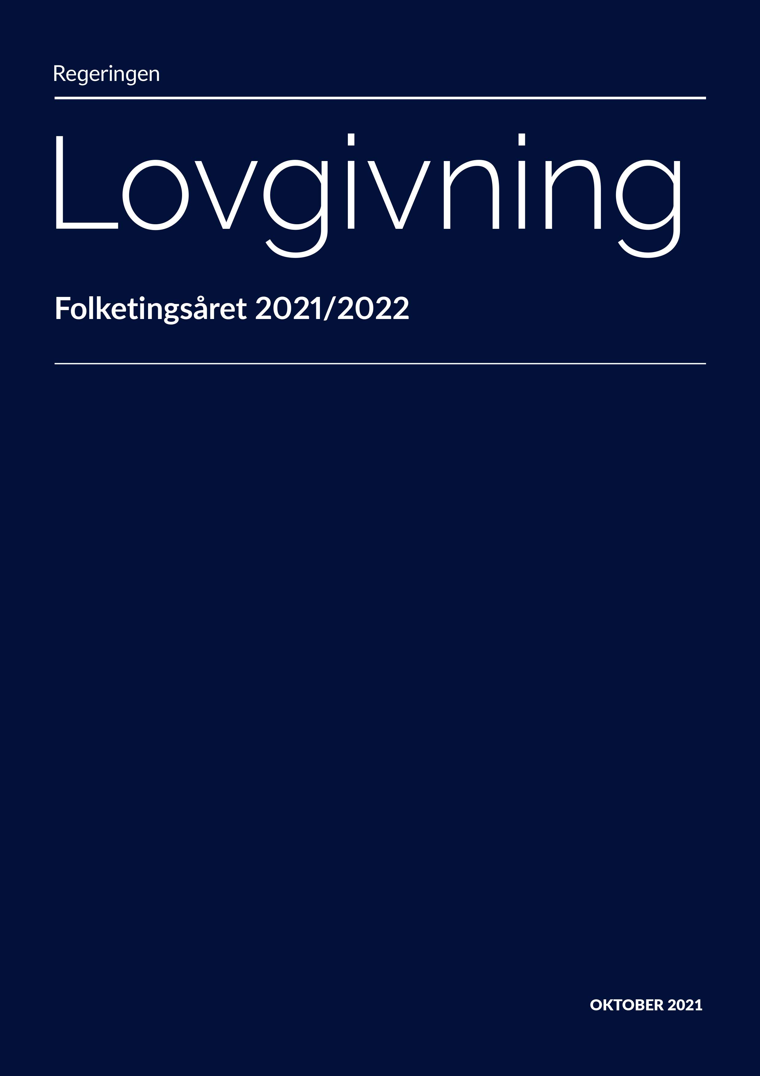 Lovprogram 2021-2022 - Regeringen.dk