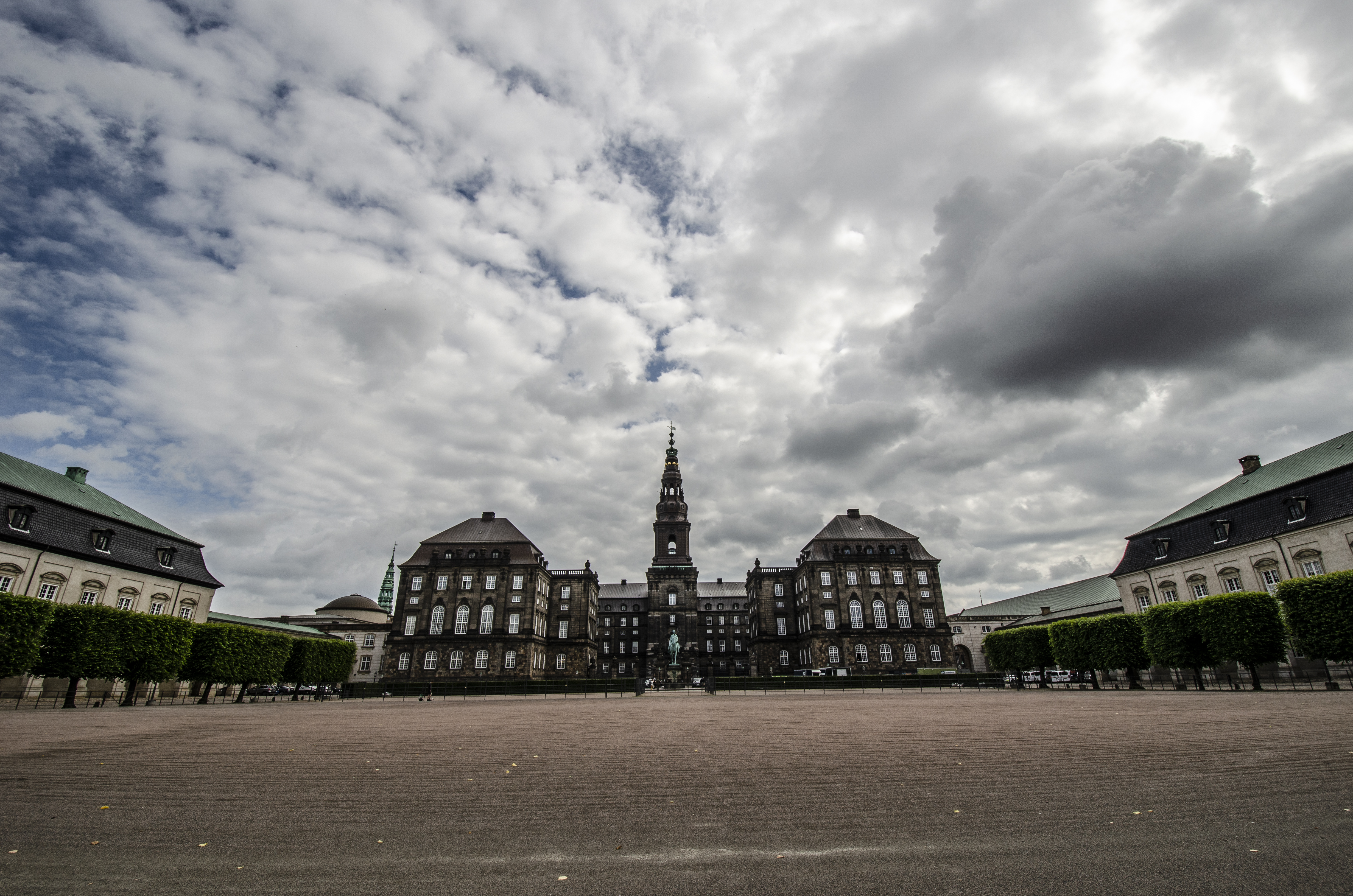 Ridebanen foran Christiansborg Slot