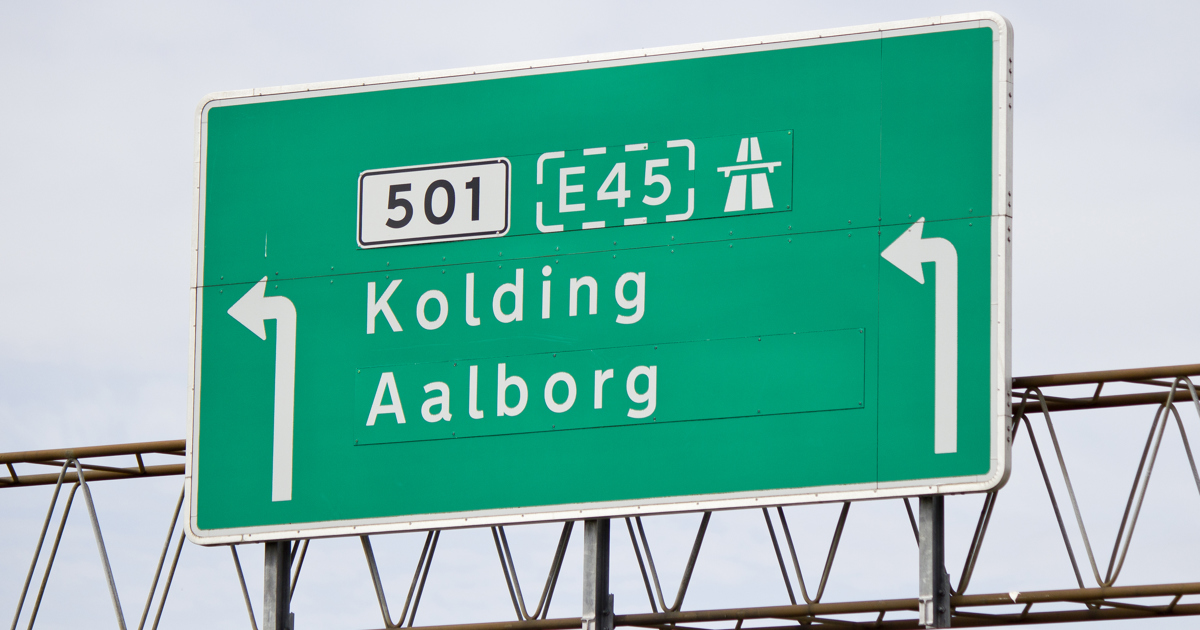 E45 Sign Regeringen foreslår udbygning af E45 - Regeringen.dk