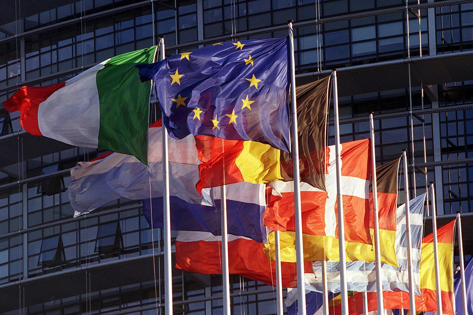 Flag foran EU