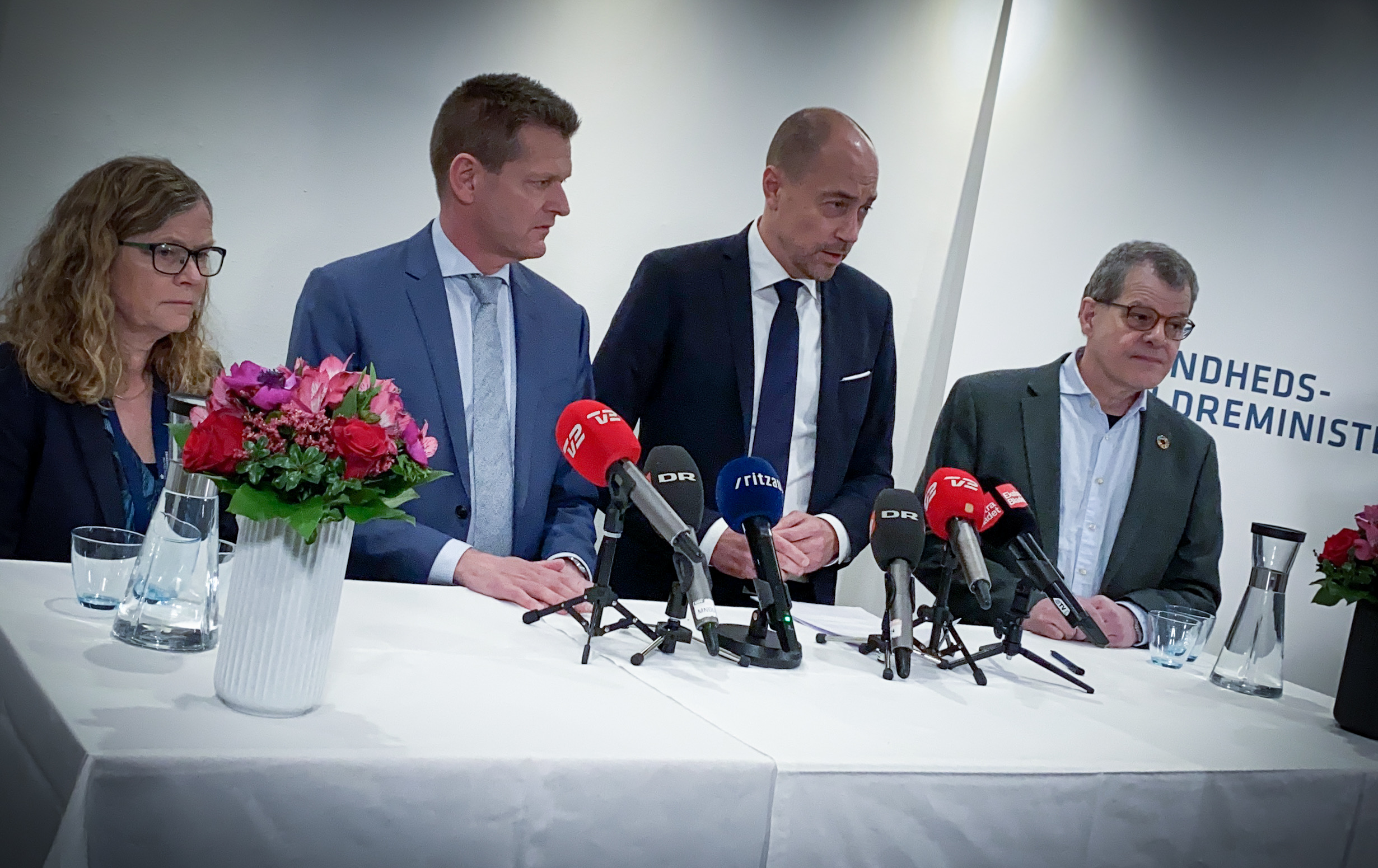 Sundheds- og ældreminister Magnus Heunicke ved pressemøde