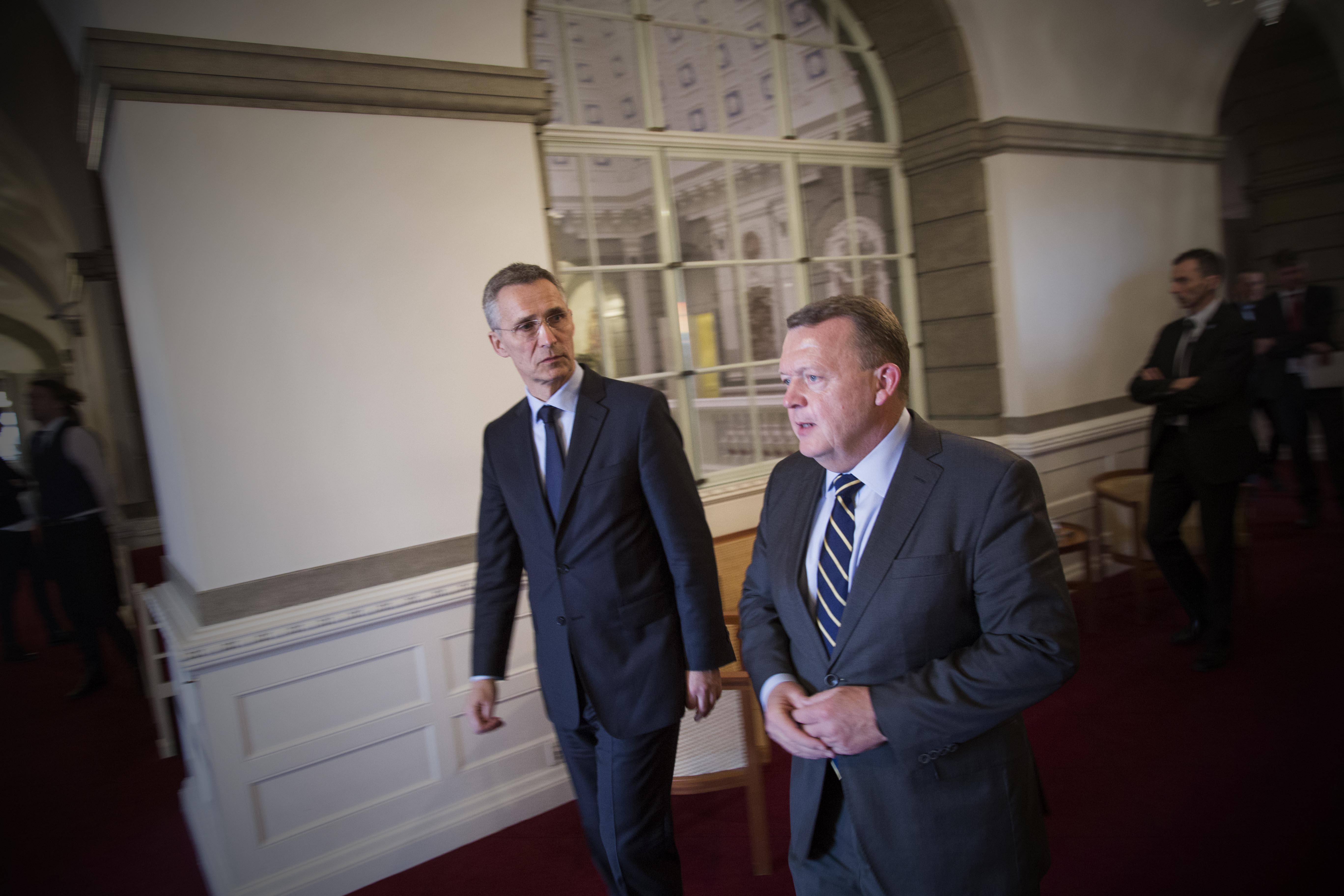 NATO's generalsekretær, Jens Stoltenberg, og statsminister Lars Løkke Rasmussen