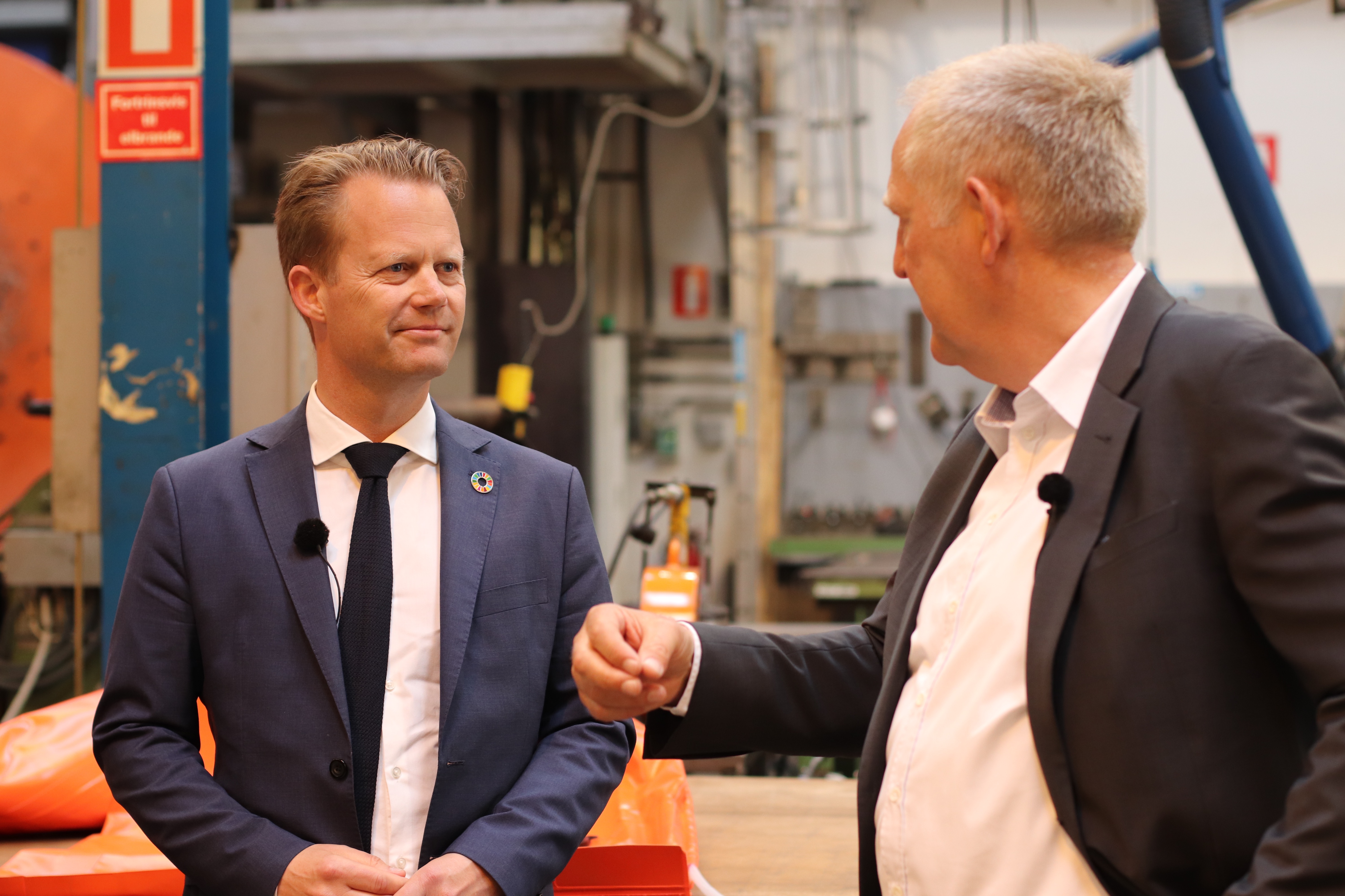 Udenrigsminister Jeppe Kofod på virksomhedsbesøg