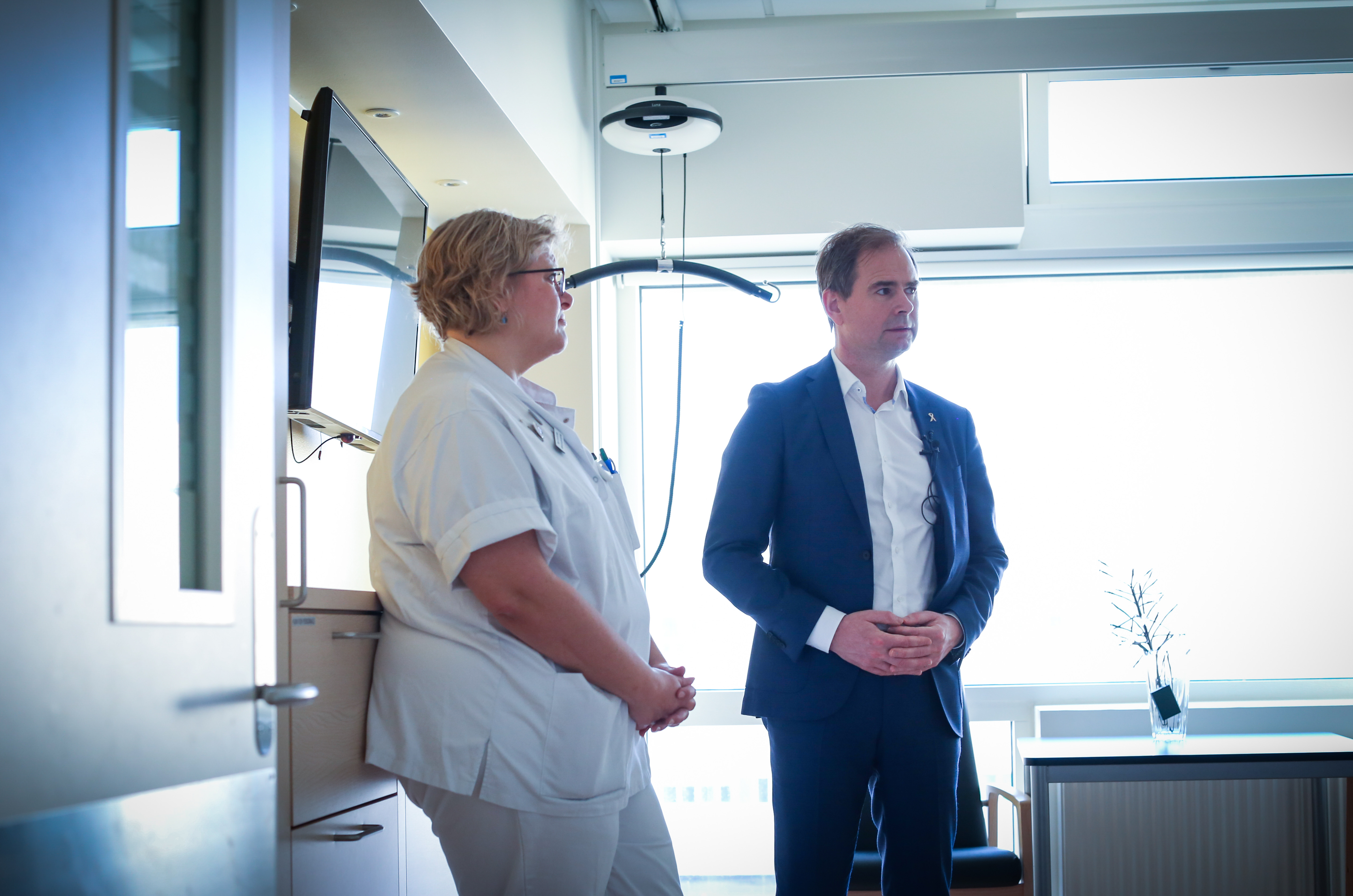 Finansminister Nicolai Wammen besøger sygehus