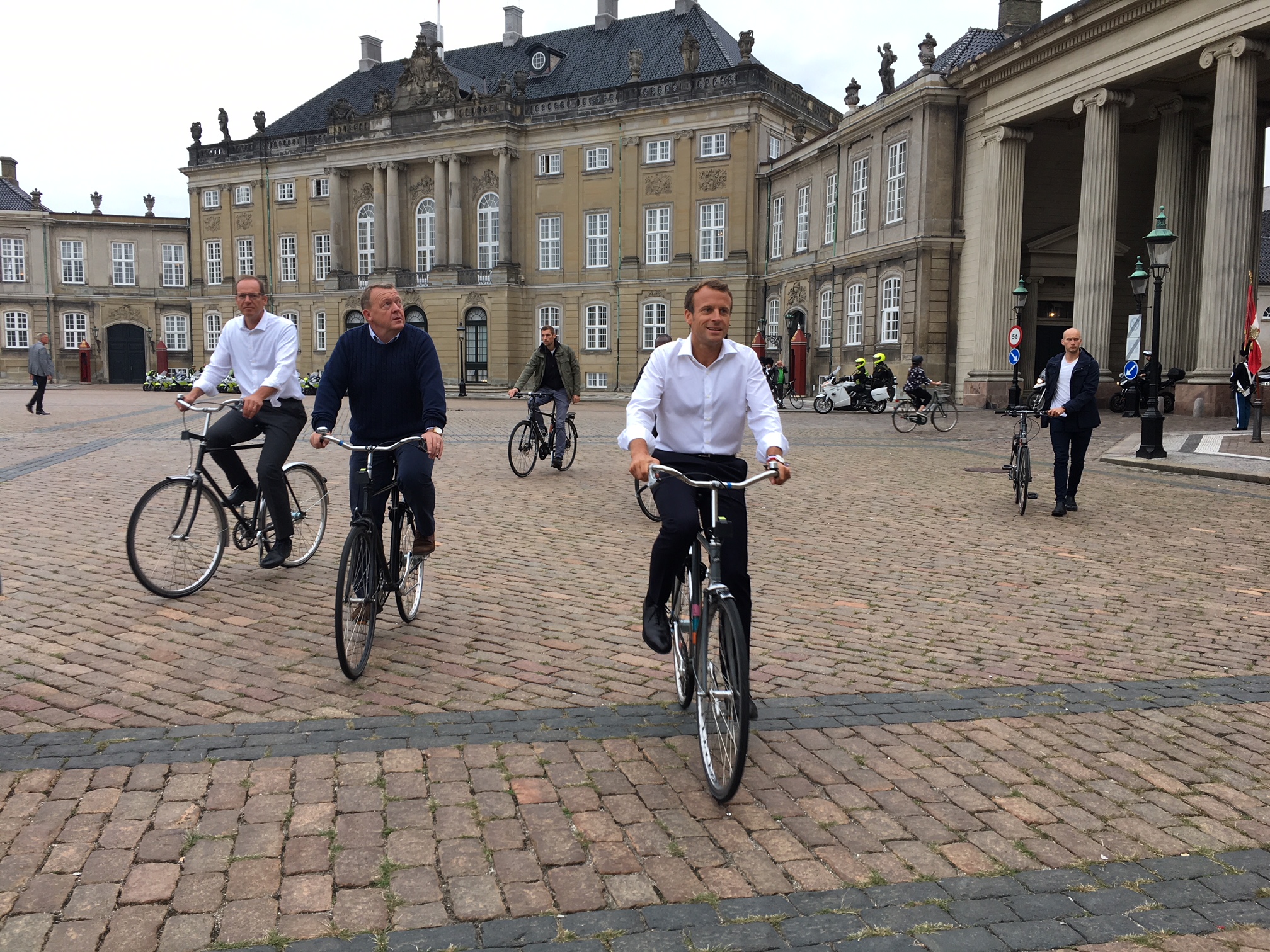 Emmanuel Macron og Lars Løkke Rasmussen