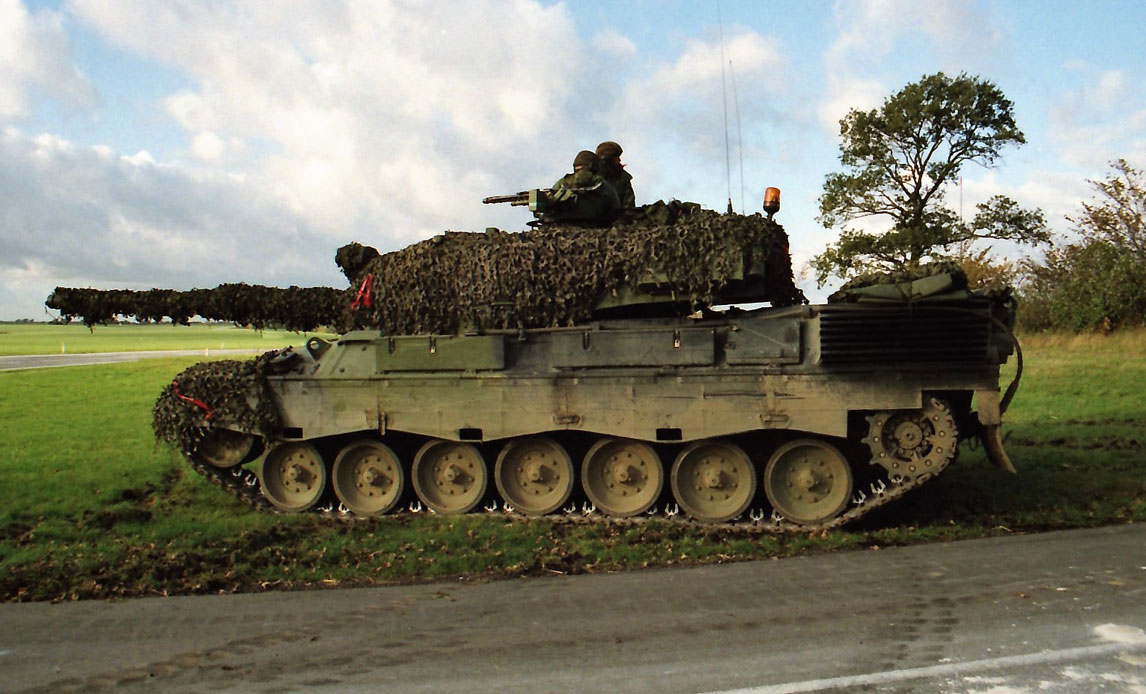 Leopard 1 Kampvogn På Feltøvelse 