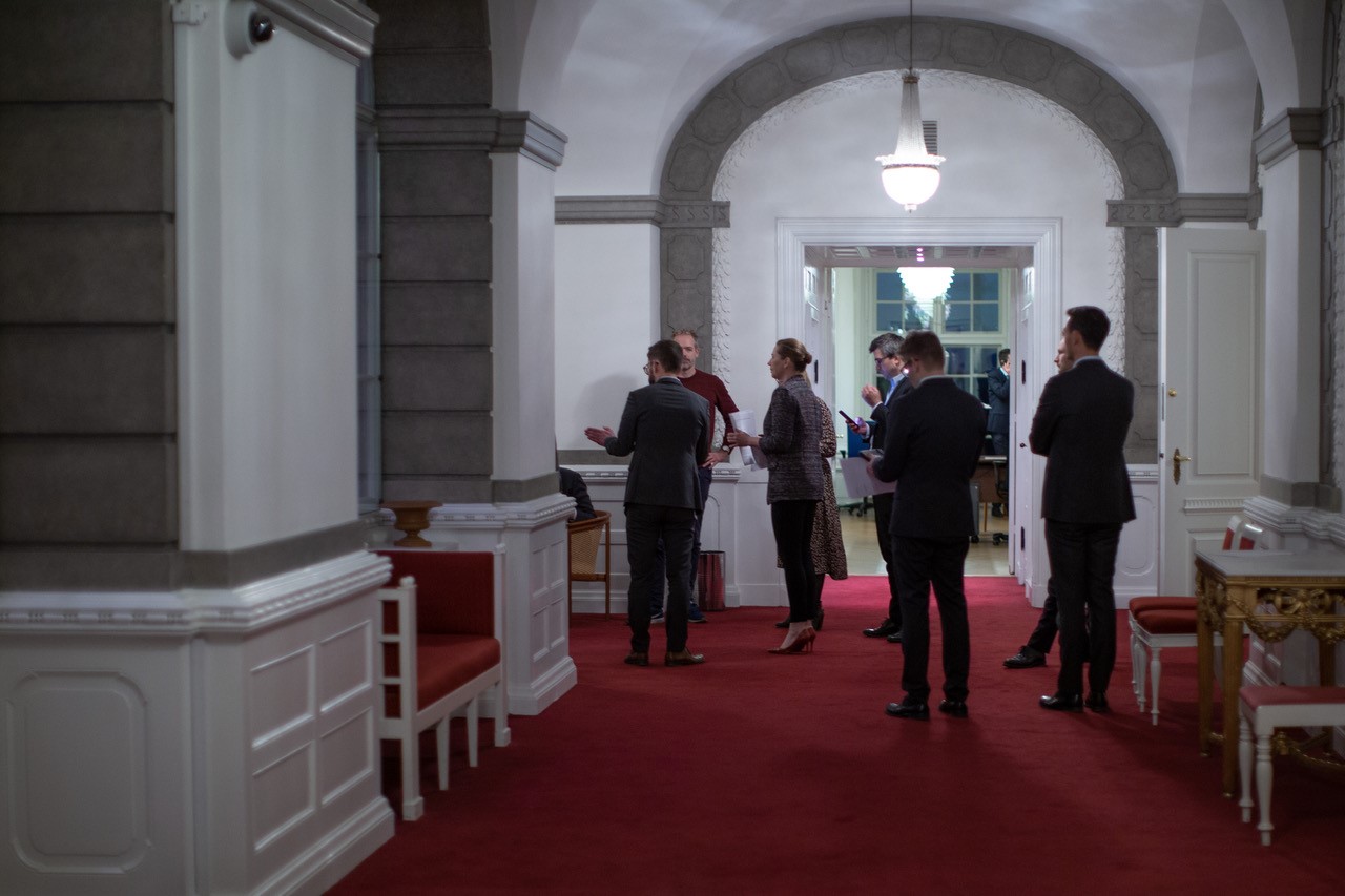 Statsminister Mette Frederiksen i statsministeriet før pressemøde