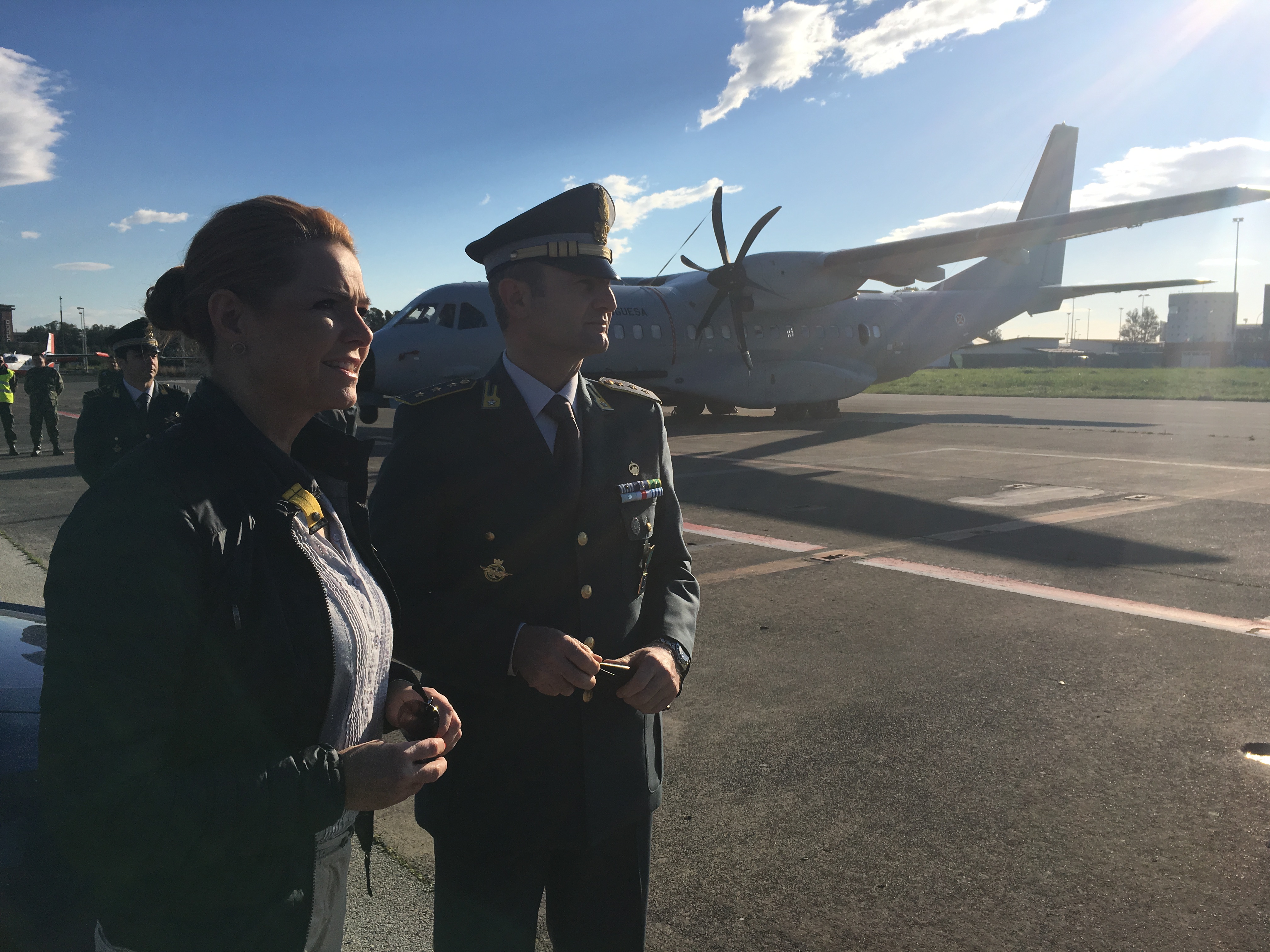 Inger Støjberg på besøg ved EU's ydre grænse på flypladsen i Catania på Sicilien