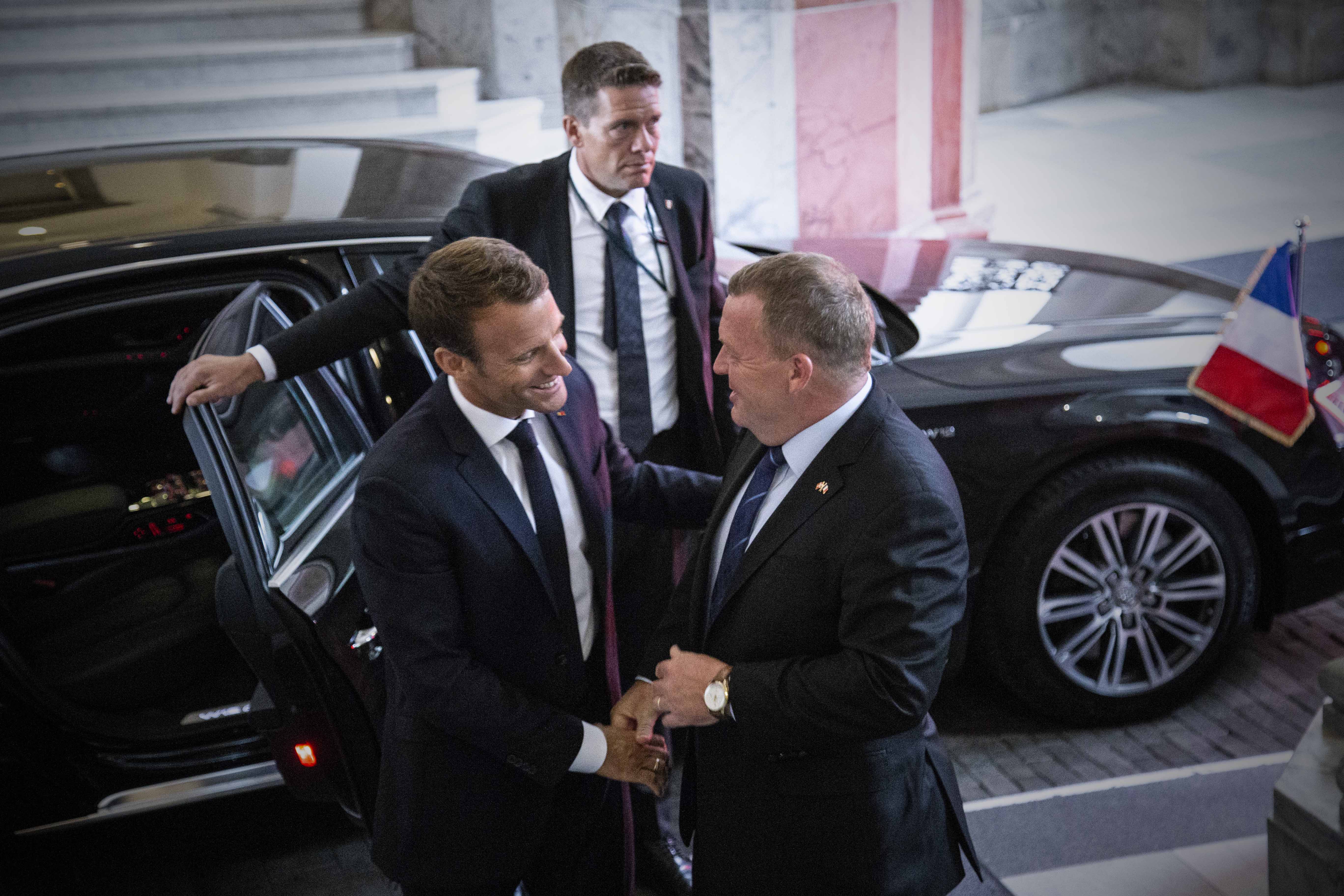 Emmanuel Macron og Lars Løkke Rasmussen