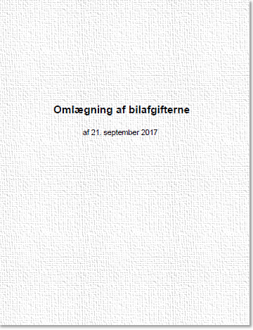 Omlægning af bilafgifter