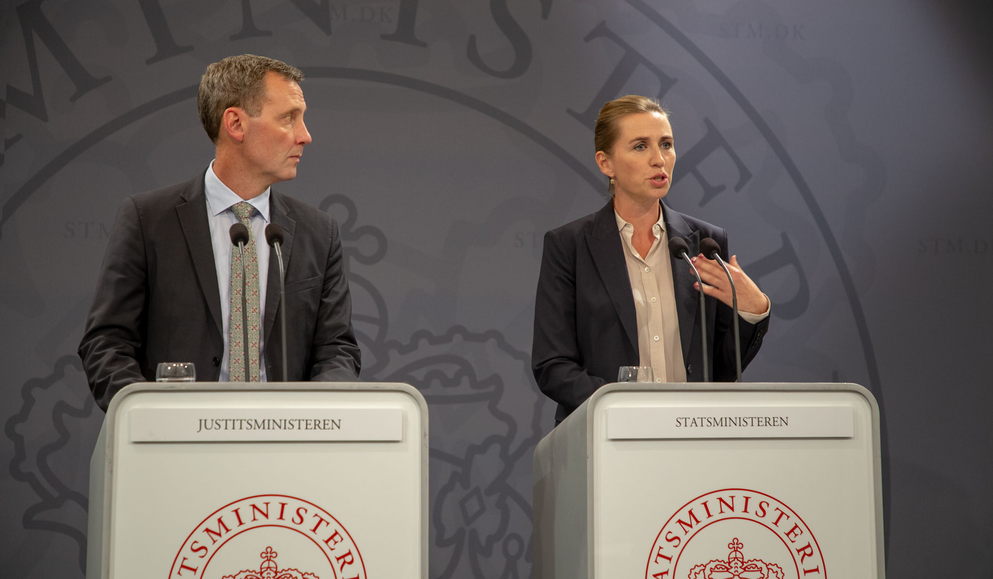 Justitsminister Nick Hækkerup Statsminister Mette Frederiksen pressemøde